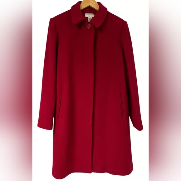 Covington Jackets & Blazers - Covington Coat Women Size 22W Red Wool Reinforced Button Classic Winter Gorgeous